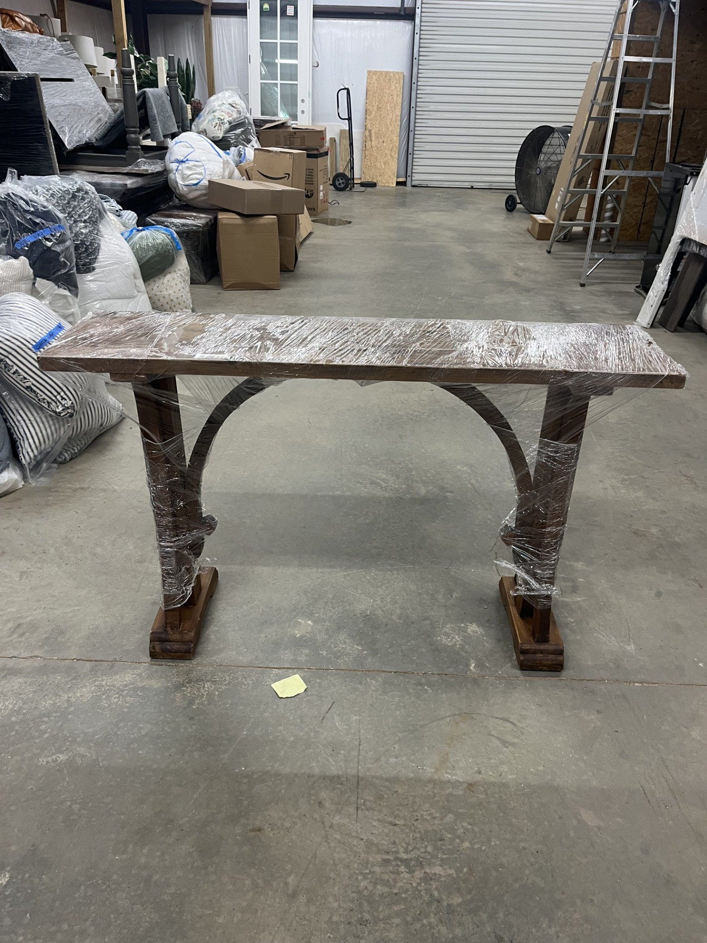 Arched Wood Console Table