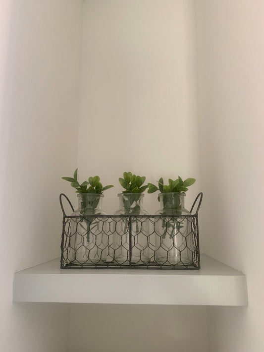 Glass and Metal Table Decor