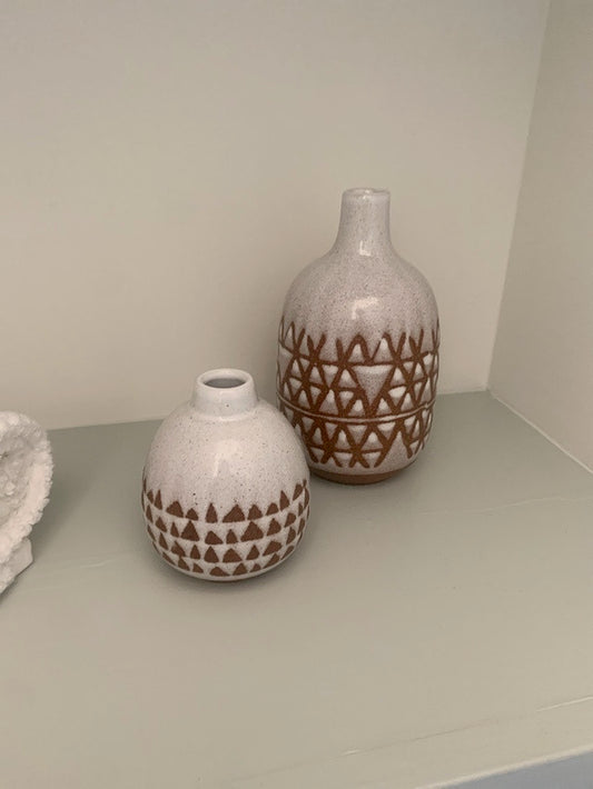 Mini Aztec Vases - Set of 2