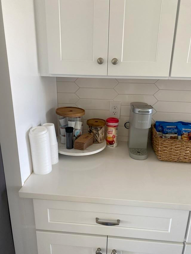 Silver Keurig and Coffee Supplies