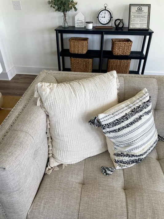 Cream Throw Pillows - Set of 2