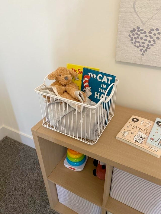 White Wire Baskets - Set of 2