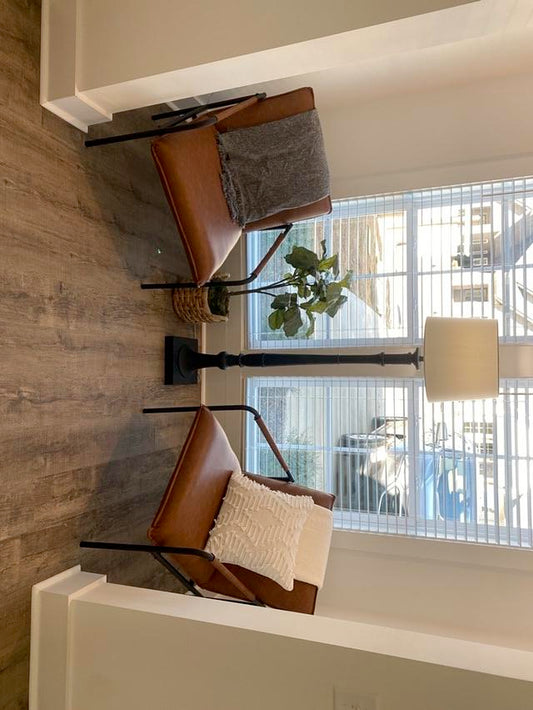 Brown Leather Accent Chair