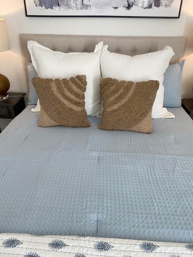 Mocha Textured Throw Pillows - Set of 2