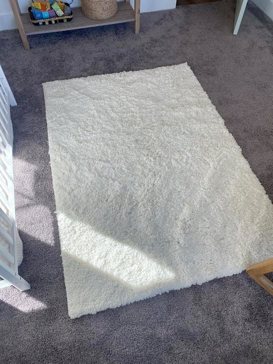 White Carpet Rug - 4x6