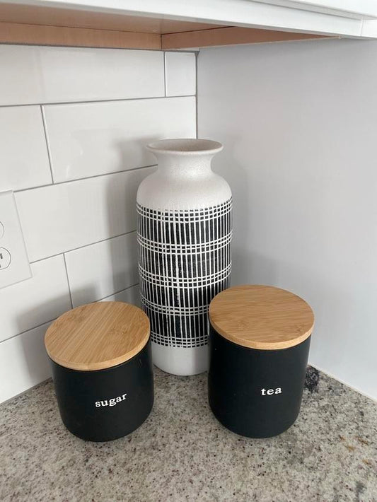 Black and White Decorative Vase