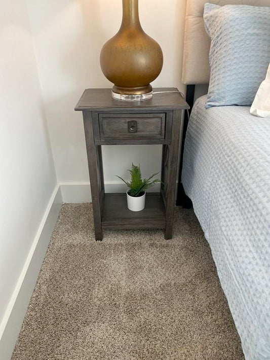 Gray Wooden Side Table - Set of 2