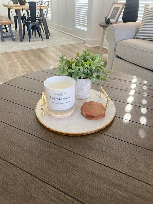 Gold and Marble Decorative Tray