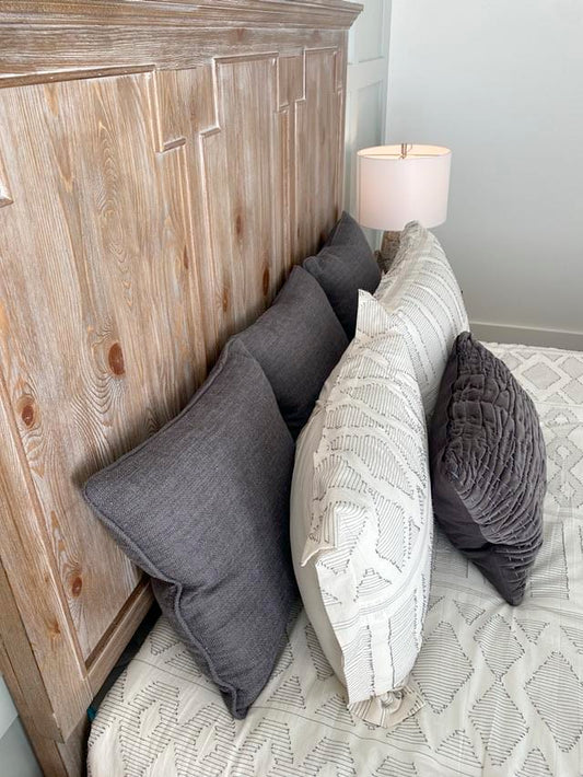 Charcoal Throw Pillows - Set of 3