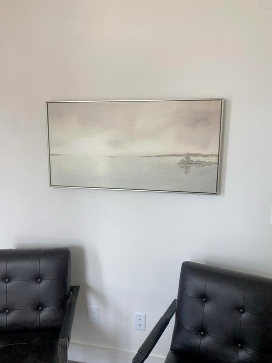 Silver Framed Abstract Wall Art