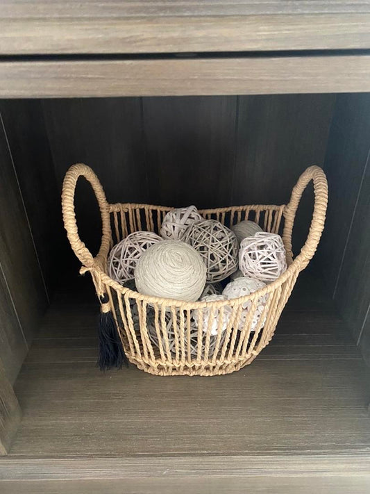 Woven Basket with Wicker Filler