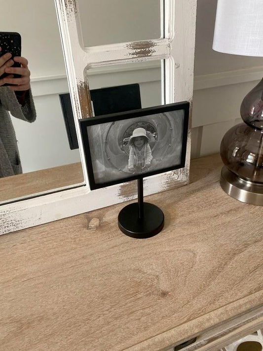 Black Picture Frame on Stand