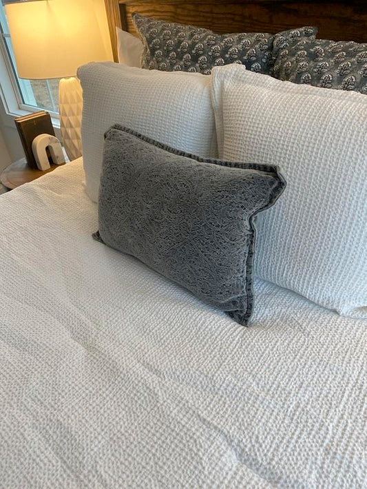 Gray Throw Pillow