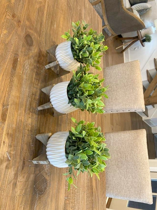 Faux Potted Plants - Set of 3