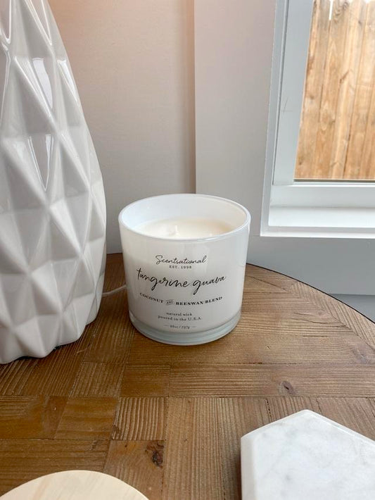 Extra Large Scented Candle in White