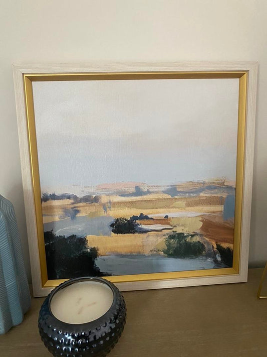 White Framed Landscape Canvas