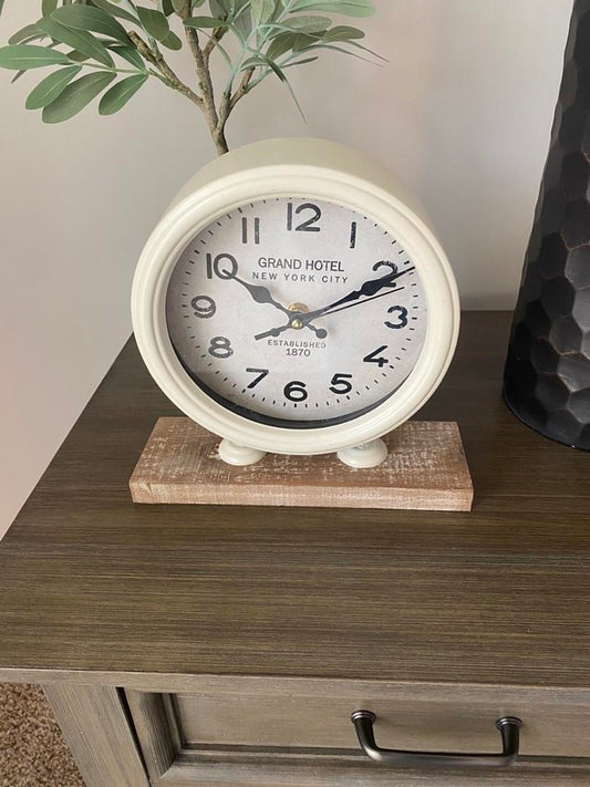 White Table Clock