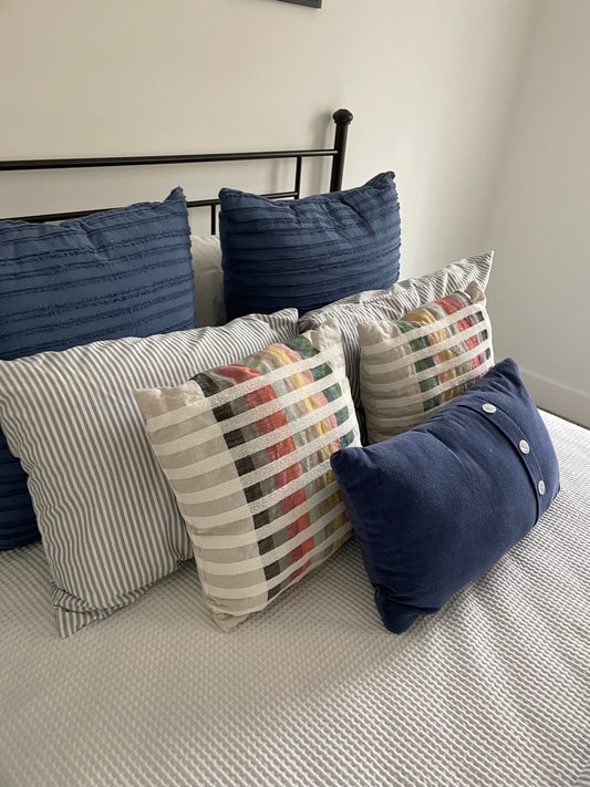 Multicolor Stripe Pillows - Set of 2