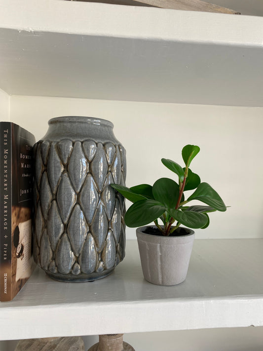 Gray Diamond Pattern Vase