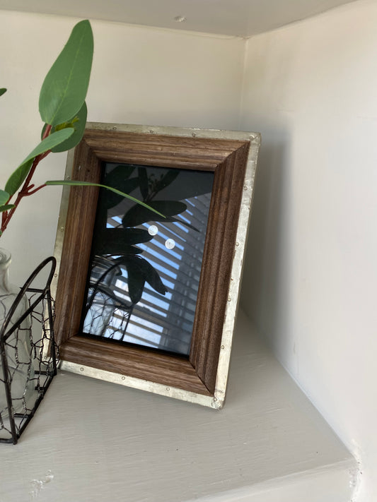 Wood and Metal Rustic Picture Frame